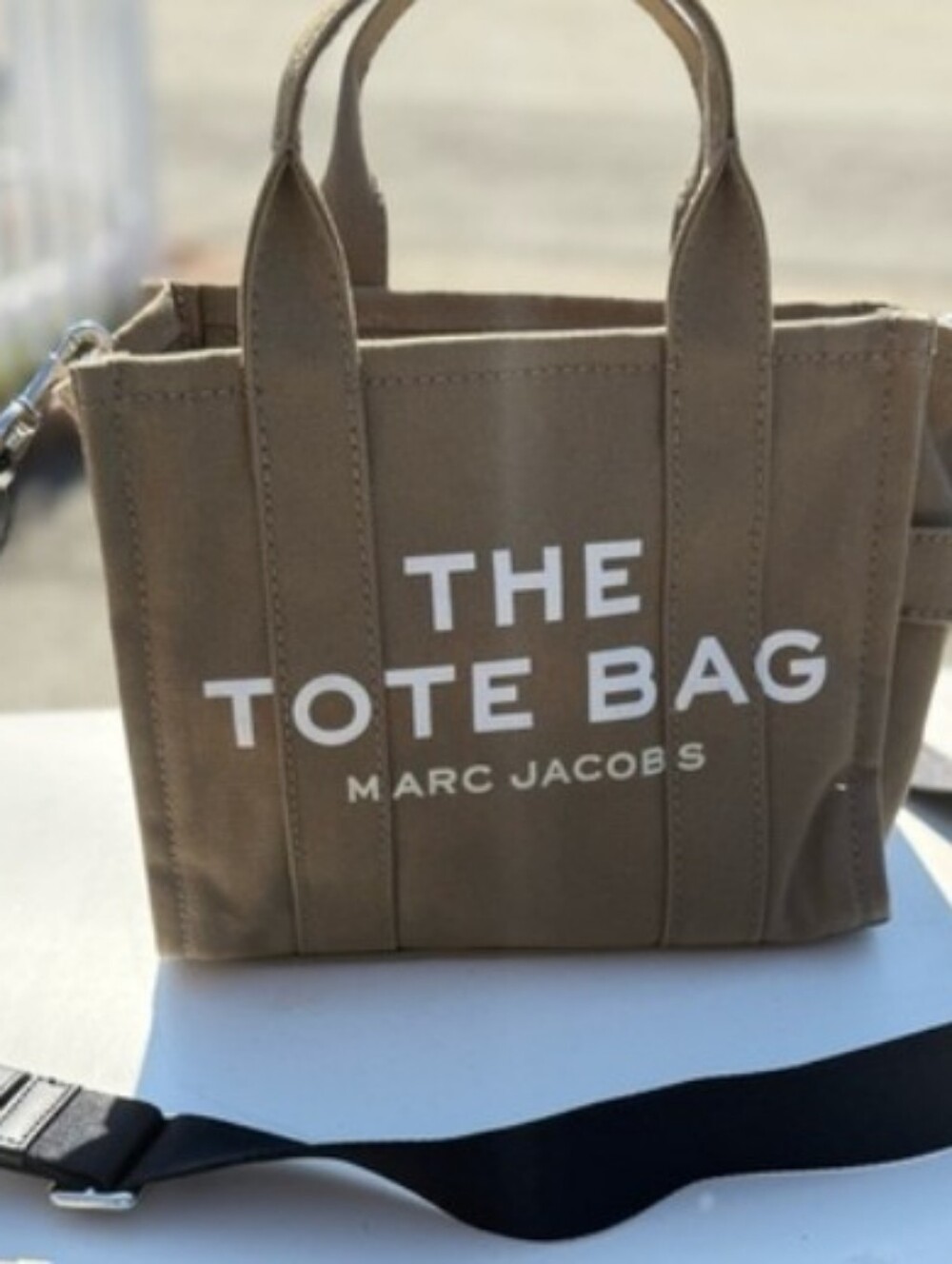 Marc Jacobs-The Small Canvas Tote Bag (Slate-Tan 🤎) - Picture 7 of 12
